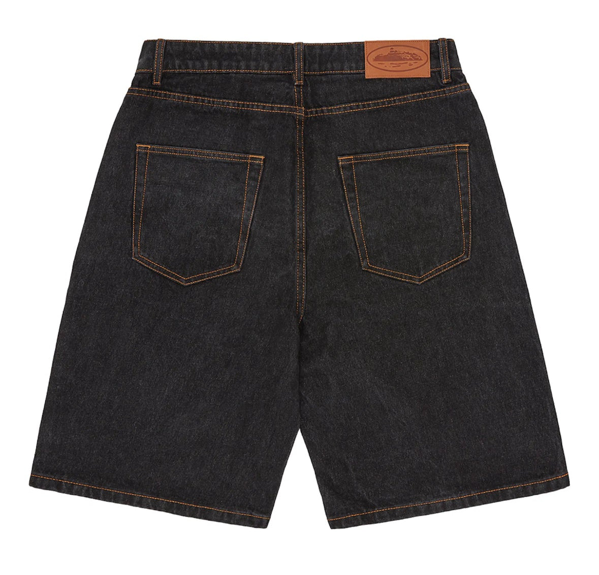 Corteiz Alcatraz Denim Shorts Washed Black